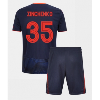 Nottingham Forest Oleksandr Zinchenko #35 Maglia Gara Terza Repliche 2025-26 Bambino Maniche Corte